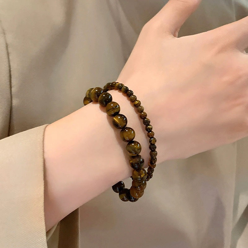 Natural Tiger's Eye Double-Layer Bracelet